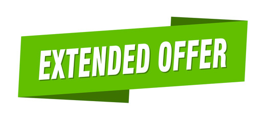 extended offer banner template. extended offer ribbon label sign