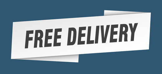 free delivery banner template. free delivery ribbon label sign