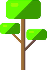 Green Flat Tree Icon Design For Website, Presentation and application