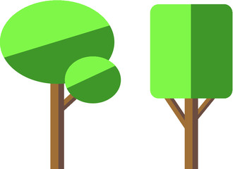 Green Flat Tree Icon Design For Website, Presentation and application