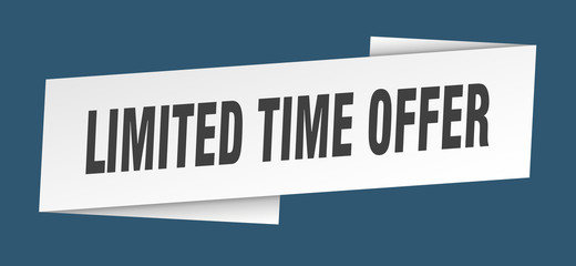 limited time offer banner template. limited time offer ribbon label sign