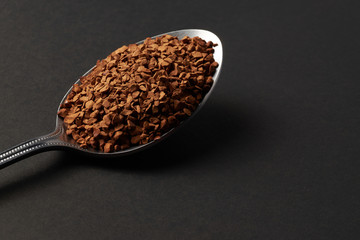 a beautiful close up ground coffee