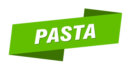 pasta banner template. pasta ribbon label sign