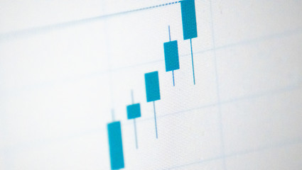 financial graph chart display photo selective focus exchange trading business success concept crisis