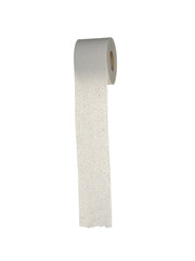 Toilet paper roll isolated on a white background.