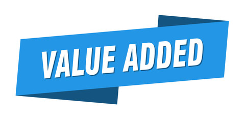 value added banner template. value added ribbon label sign