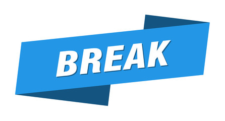 break banner template. break ribbon label sign