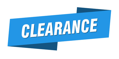 clearance banner template. clearance ribbon label sign