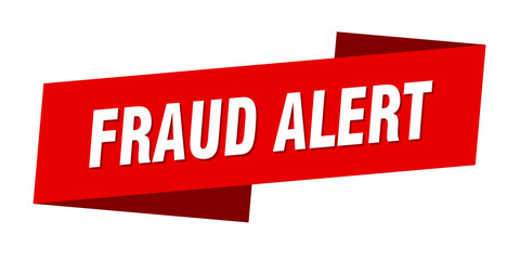 fraud alert banner template. fraud alert ribbon label sign