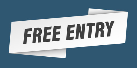 free entry banner template. free entry ribbon label sign