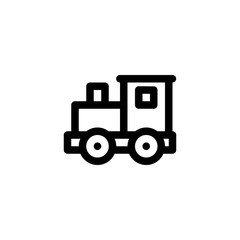 Train Toy Outline Icon Vector Illustration