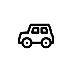 Car Toy Outline Icon Vector Illustration