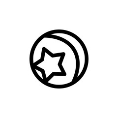 Ball Toy Outline Icon Vector Illustration