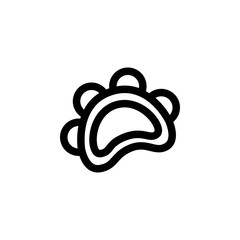 Baby Rattle Toy Outline Icon Vector Illustration