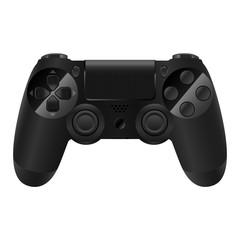 Gamepad or joypad controller for a video game console or pc wireless black isolated detailed vector eps 10 © Artmospherium