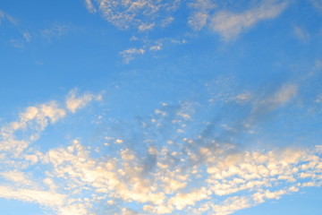 Naklejka na ściany i meble The sky in the evening on a comfortable day