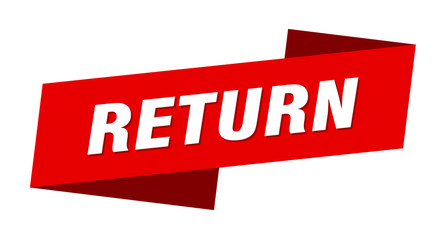 return banner template. return ribbon label sign