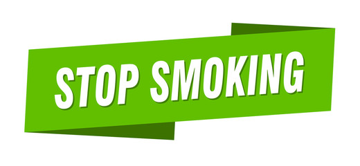 stop smoking banner template. stop smoking ribbon label sign