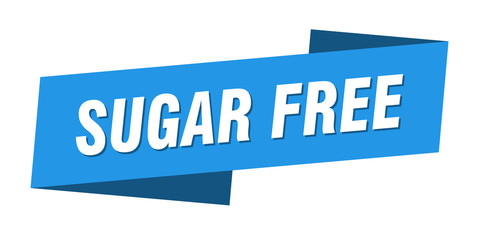 sugar free banner template. sugar free ribbon label sign