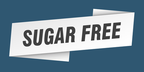 sugar free banner template. sugar free ribbon label sign