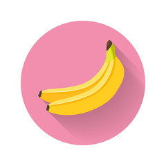 Banana vector illustration. Banana icon. Fresh healthy food - organic natural food isolated