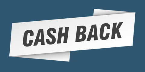 cash back banner template. cash back ribbon label sign