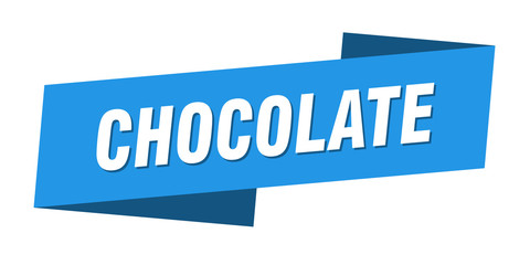 chocolate banner template. chocolate ribbon label sign