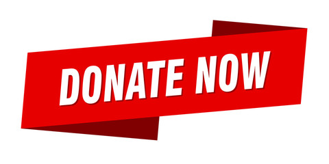 donate now banner template. donate now ribbon label sign