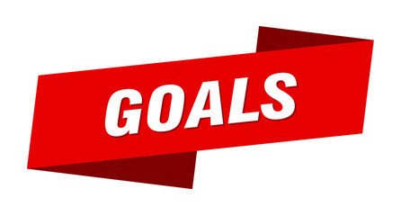 goals banner template. goals ribbon label sign