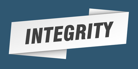 integrity banner template. integrity ribbon label sign