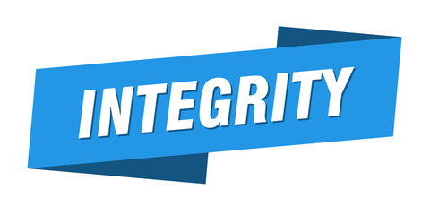 integrity banner template. integrity ribbon label sign