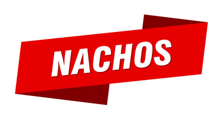 nachos banner template. nachos ribbon label sign