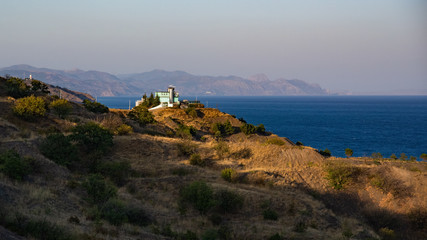 Fototapeta na wymiar evening landscape with sea view