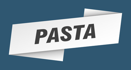 pasta banner template. pasta ribbon label sign