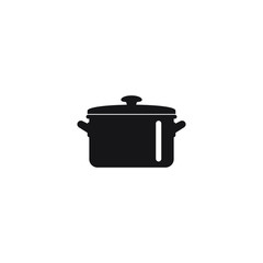 Cooking pan icon, Pot icon vector isolated