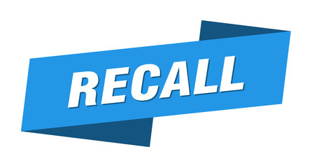 recall banner template. recall ribbon label sign