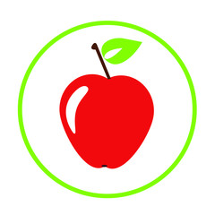 cute apple cartoon illustration