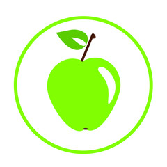 cute apple cartoon illustration