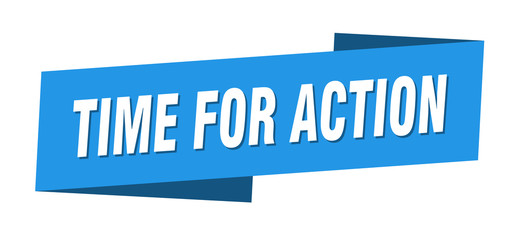 time for action banner template. time for action ribbon label sign