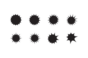 Universal Geometric Shapes Set. Design Forms on Black Background