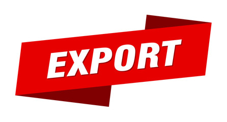 Fototapeta premium export banner template. export ribbon label sign