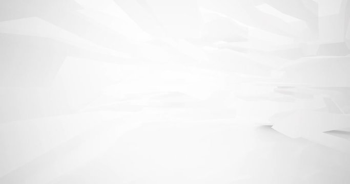 Architectural background.Abstract white interior. 3D animation and rendering.