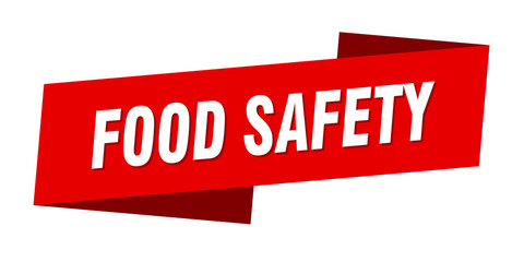 food safety banner template. food safety ribbon label sign