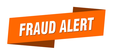 fraud alert banner template. fraud alert ribbon label sign