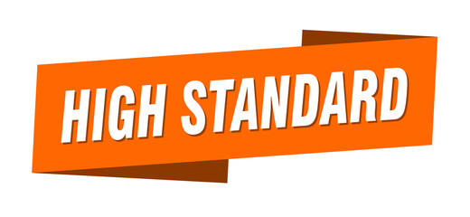high standard banner template. high standard ribbon label sign