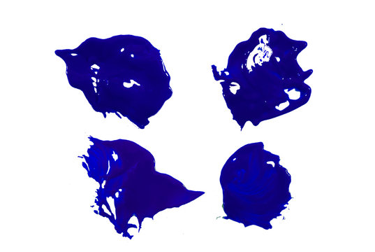 blue color Watercolor abstract art and watercolour splash stain on paper white grunge style use brush paint pastel with hand contains liquid,ink watercolor  water and blot, texture, clipping path