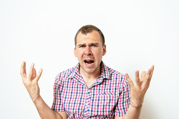 Angry man screaming