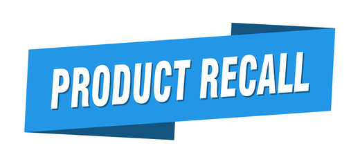 product recall banner template. product recall ribbon label sign