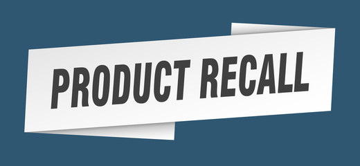 product recall banner template. product recall ribbon label sign