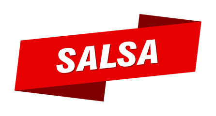 salsa banner template. salsa ribbon label sign